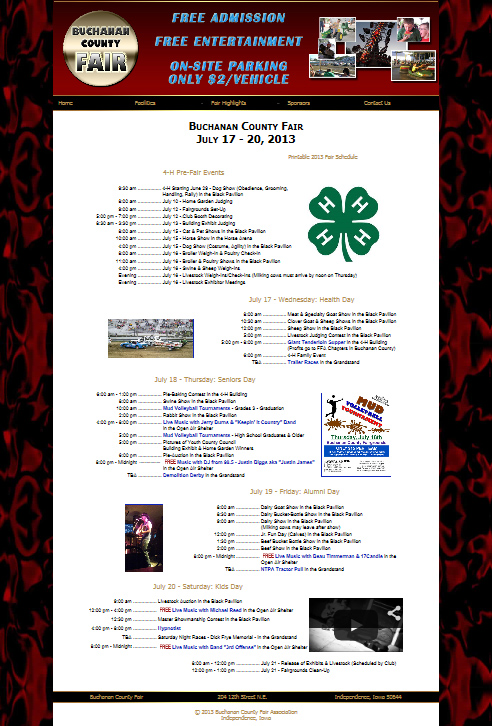 Buchanan County Fair Website
