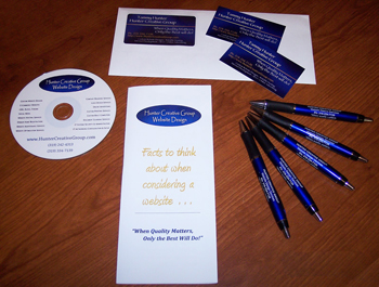 Customized Promotional Products for your Business - Pens, CD's, Business Card Envelopes, Business Cards, Brochures, and More!