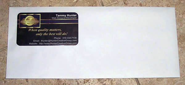 Business Card Marketing and Advertising Envelopes