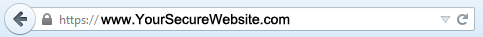 Secure Website Hosting Address Bar with SSL Padlock