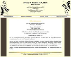 Psychiatrist Dr. Beverly Reader - Washington D.C. Metro Area