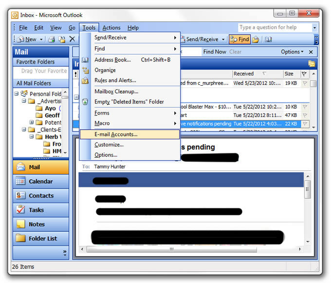 Microsoft Outlook Express Email Setup